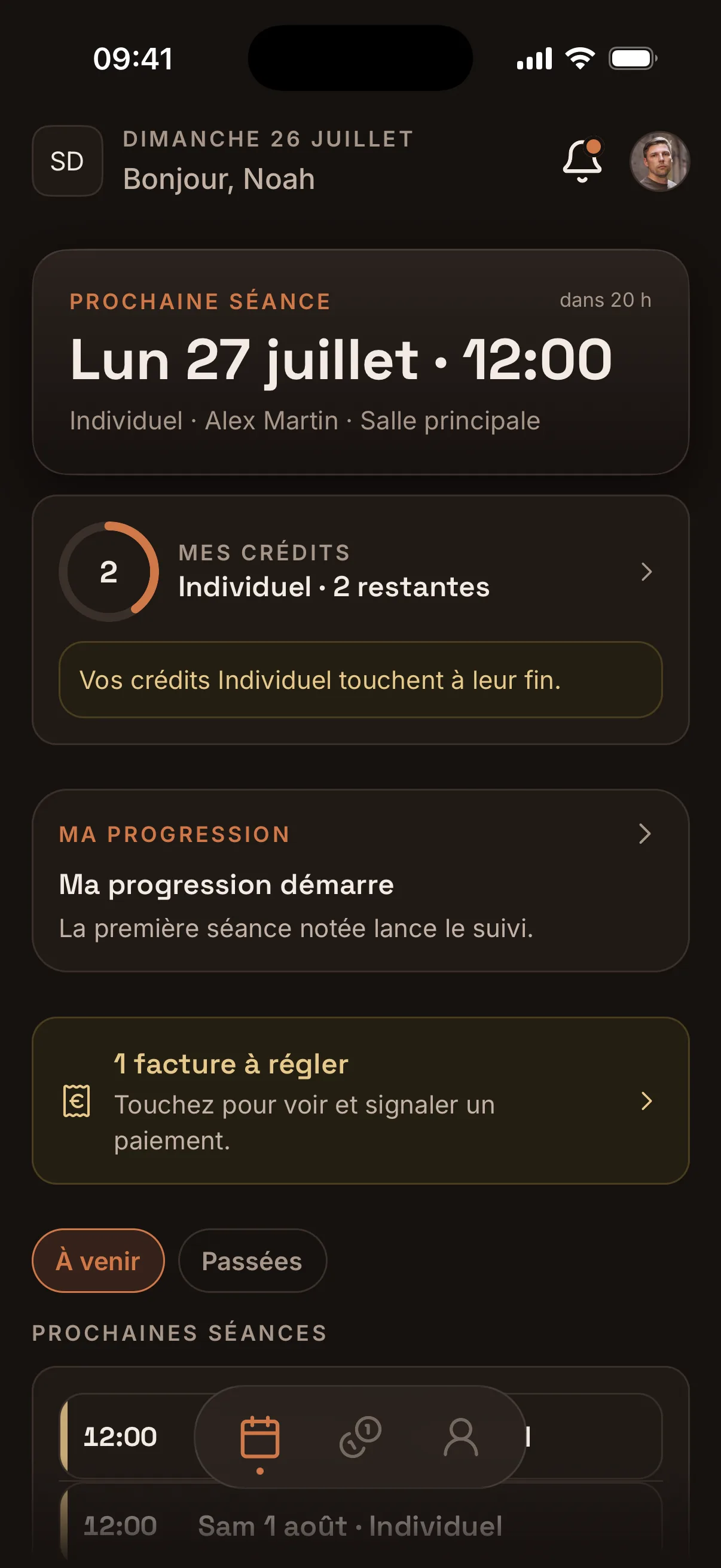 Aperçu réservation